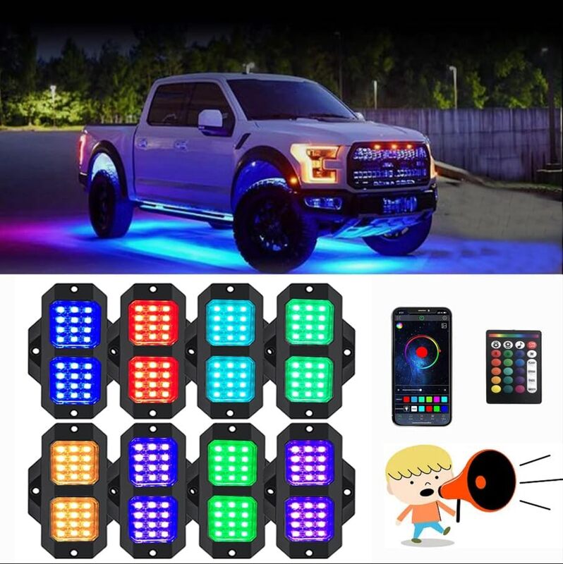 Smart RGB Rock Lights for Trucks